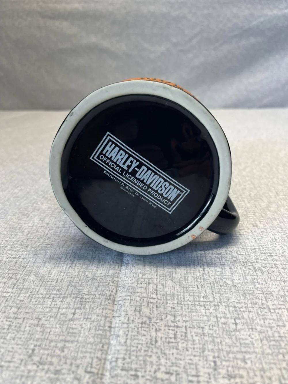 Harley Davidson Barrel Style Ceramic Mug Raised Tire Tread “Ride To live “